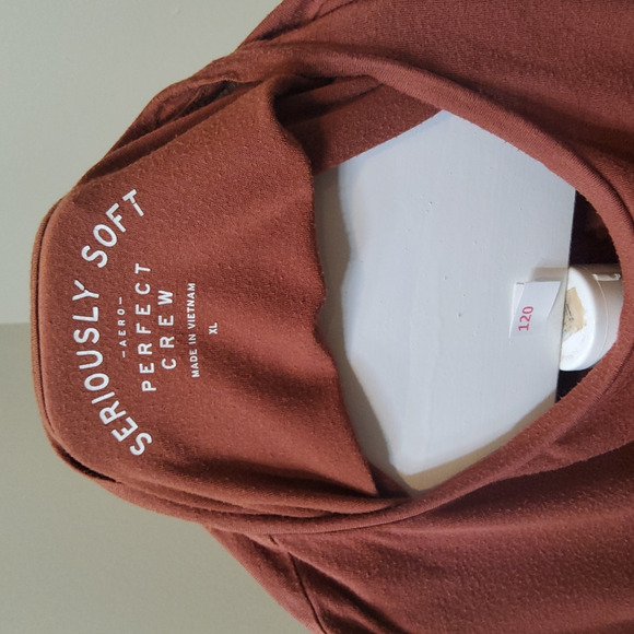 Aeropostale Seriously Soft Perfect Crew Pocket Tee Size XL Copper - Picture 4 of 8
